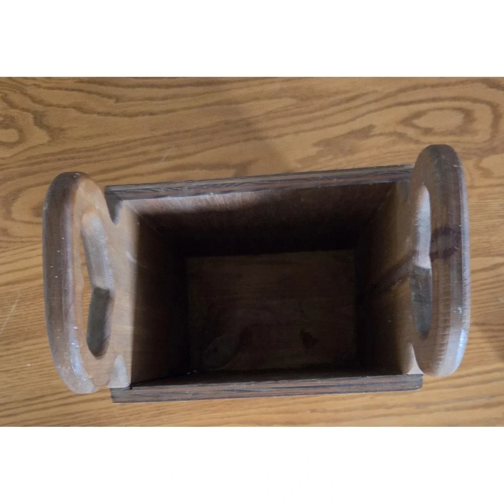 Vintage Wood Umbrella Caddy Holder cutout Hearts Cottagecore Farmhouse Decor